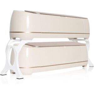 Stackable Cream Kitchen Storage Organizer - Multi-Tier Pantry Bin